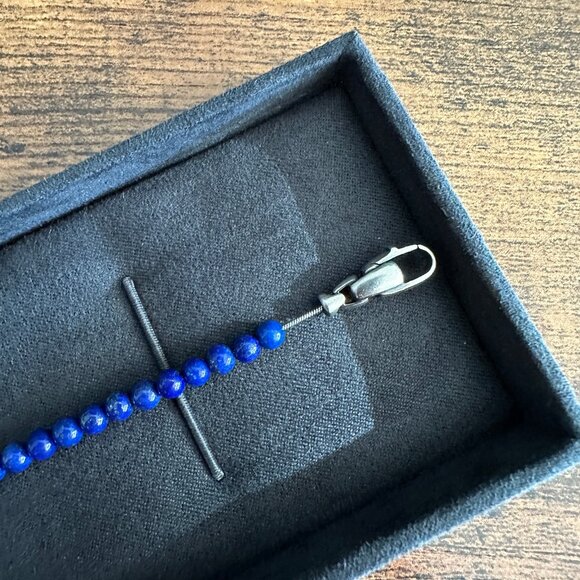 David Yurman Spiritual Beads Bracelet in Lapis Lazuli - 4mm - Medium - Picture 5 of 8